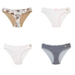 شورت زنانه فیتن فرخ زادی مدل پنبه ای کد 5177-10-11-12-13 بسته 4 عددی