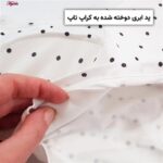 کراپ‌تاپ زنانه ماییلدا مدل پددار خال خالی کد 5301-6853 رنگ سفید