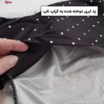 کراپ‌تاپ زنانه ماییلدا مدل پددار خال خالی کد 5301-6853 رنگ مشکی