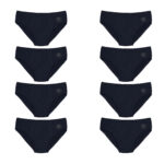 شورت مردانه برهان تن پوش مدل اسلیپ کد 7-03 رنگ سرمه ای بسته 8 عددی