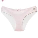 شورت زنانه فیتن فرخ زادی مدل پنبه ای راه راه کد 5177-10 رنگ صورتی