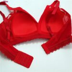 ست شورت و سوتین زنانه ماییلدا مدل پاپیون بدون فنر کاپ اسفنجی کد 5300-A881 رنگ قرمز