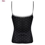 کراپ‌تاپ زنانه ماییلدا مدل پددار خال خالی کد 5301-6853 رنگ مشکی