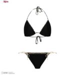 ست 2 تکه مایو دخترانه مدل 11020 رنگ مشکی