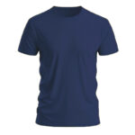 تی شرت آستین کوتاه مردانه روان بخش مدل کلاسیک رنگ سرمه ای