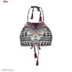 ست 2 تکه مایو دخترانه مدل 11008 رنگ مشکی