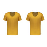 زیرپوش آستین دار مردانه برهان تن پوش مدل 02-16 رنگ خردلی بسته 2 عددی