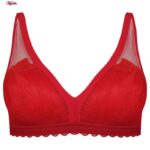 ست شورت و سوتین زنانه ماییلدا مدل پاپیون بدون فنر کاپ اسفنجی کد 5300-A881 رنگ قرمز
