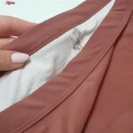 مایو دو تکه زنانه مدل بند ضربدری کد 4997 رنگ آجری