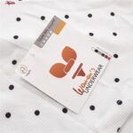 کراپ‌تاپ زنانه ماییلدا مدل پددار خال خالی کد 5301-6853 رنگ سفید