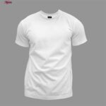 تی شرت آستین کوتاه مردانه مدل یقه گرد ساده رنگ سفید