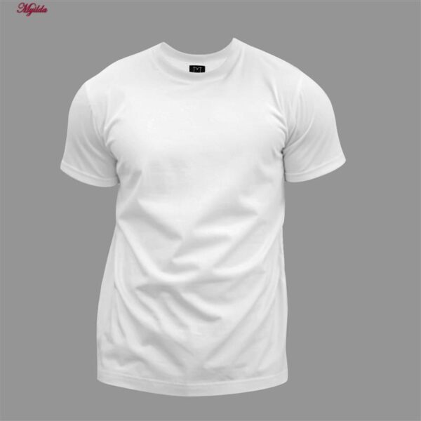 تی شرت آستین کوتاه مردانه مدل یقه گرد ساده رنگ سفید
