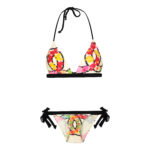 ست 2 تکه مایو دخترانه مدل 11017 رنگ کرم