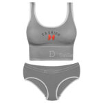 ست شورت و نیم تنه زنانه مدل بدون فنر پددار کد Myi-4620-3 رنگ خاکستری روشن