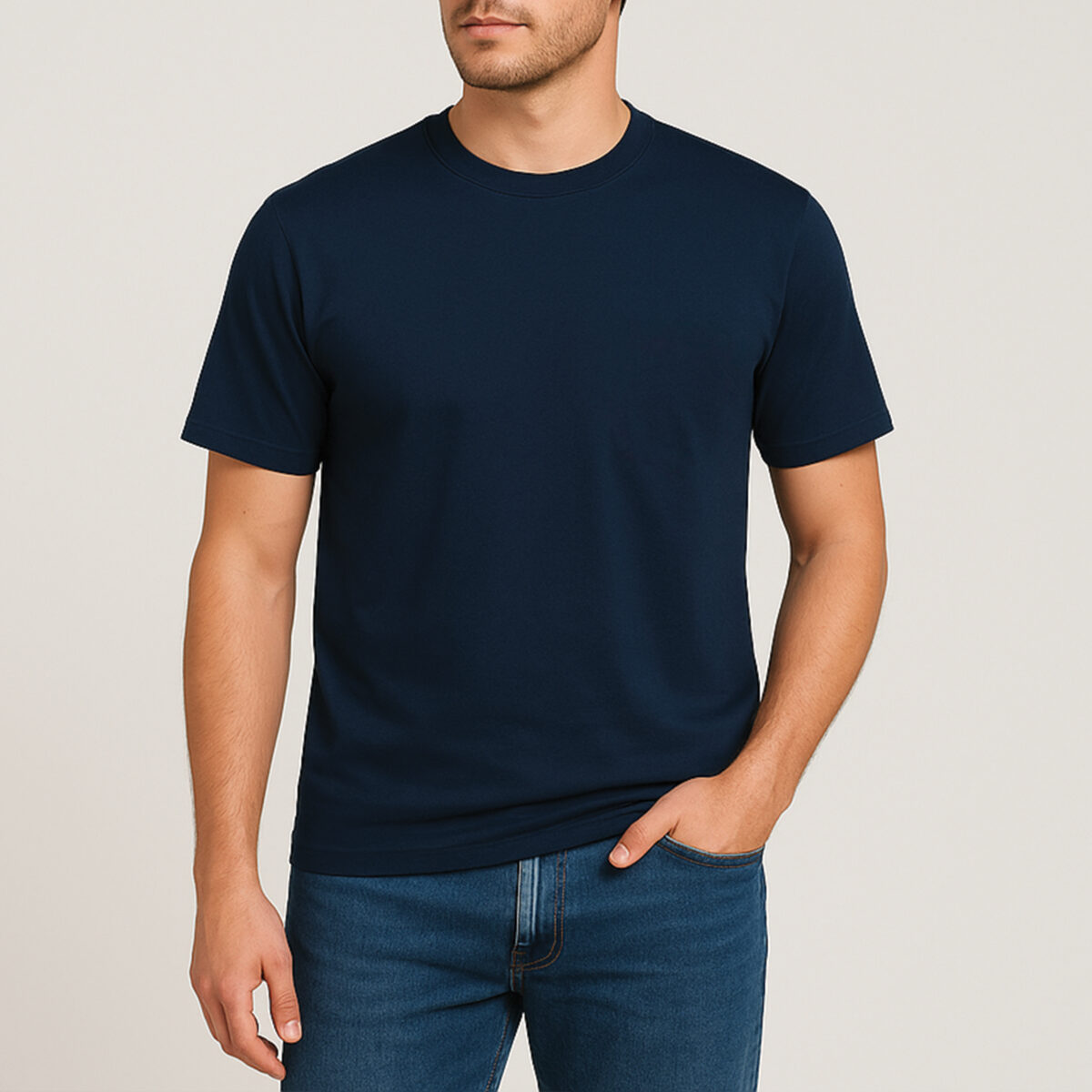 تیشرت سرمه ای ساده مردانه تیشرت سرمه ای ساده مردانه