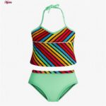 ست 2 تکه مایو بدون کلاه دخترانه مدل 1273