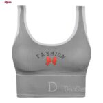 ست شورت و نیم تنه زنانه مدل بدون فنر پددار کد Myi-4620-3 رنگ خاکستری روشن