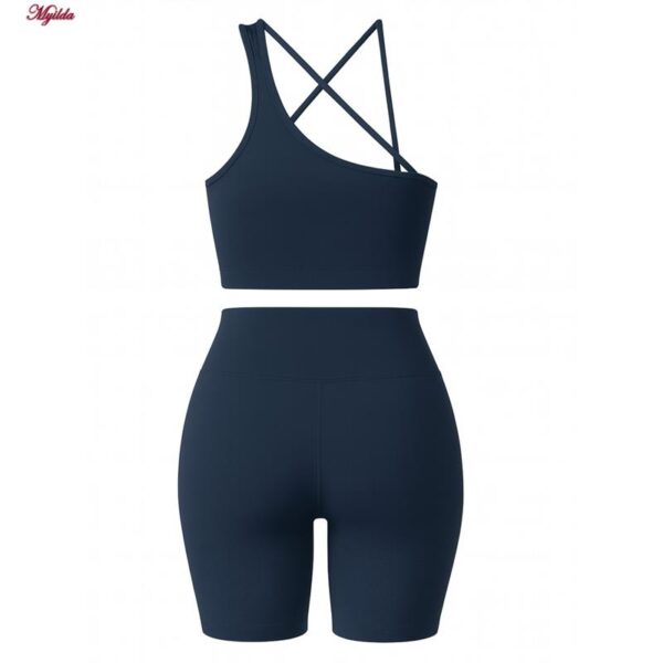 ست نیم‌تنه و شلوارک ورزشی زنانه ماییلدا مدل 5409-7106