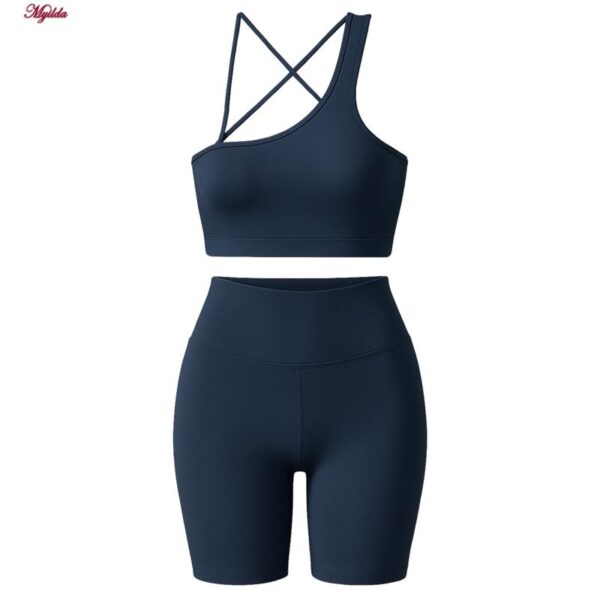 ست نیم‌تنه و شلوارک ورزشی زنانه ماییلدا مدل 5409-7106