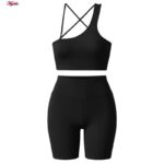 ست نیم‌تنه و شلوارک ورزشی زنانه ماییلدا مدل 5409-7106