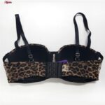 ست شورت و سوتین زنانه شارمین مدل جکدار فنردار پلنگی کد 5458-1066