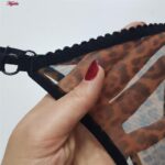 ست شورت و سوتین زنانه شارمین مدل جکدار فنردار پلنگی کد 5457-1066