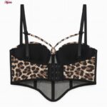 ست شورت و سوتین زنانه ماییلدا مدل اسفنجی نیم جک پایه بلند هارنس دار کد 5460-813