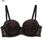 ست شورت و سوتین زنانه شارمین مدل جکدار فنردار پلنگی کد 5457-1066