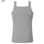 زیرپوش رکابی یقه خشتی مردانه برهان تن پوش مدل پنبه ای ملانژ کد 1011