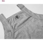 زیرپوش رکابی یقه خشتی مردانه برهان تن پوش مدل پنبه ای ملانژ کد 1011