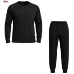 ست تی‌شرت آستین بلند و شلوار راحتی مردانه ماییلدا مدل تو کرکی کد 5497