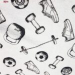 حوله دست و صورت ماییلدا طرح fitness gym کد 5538 سایز 75x35 سانتی متر