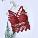 تاپ زنانه ماییلدا مدل گل گلی گیپوری کد 5474-1837