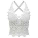 تاپ زنانه ماییلدا مدل گل گلی گیپوری کد 5474-1837