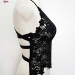 کراپ تاپ زنانه ماییلدا مدل گل گلی گیپوری کد 5474-1837