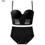 ست شورت و سوتین زنانه ماییلدا مدل لانگ لاین فنردار بند متحرک کد 5480-028