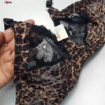 ست شورت و سوتین زنانه کارنا رز مدل فنردار پلنگی کد 5548