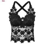 کراپ تاپ زنانه ماییلدا مدل گل گلی گیپوری کد 5474-1837