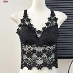 کراپ تاپ زنانه ماییلدا مدل گل گلی گیپوری کد 5474-1837