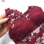 تاپ زنانه ماییلدا مدل گل گلی گیپوری کد 5474-1837