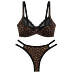 ست شورت و سوتین زنانه کارنا رز مدل فنردار پلنگی کد 5547