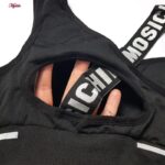 ست نیم‌تنه و شلوارک ورزشی زنانه مدل سیملس پشت چین دار کد 5562-2333