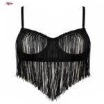 لباس خواب زنانه ماییلدا مدل ریش ریش کد 5624-4225 به همراه جوراب و دستکش