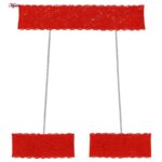 ست شورت و سوتین زنانه مدل گیپوری قلبی کد 5499-2028 به همراه نگهدارنده جوراب