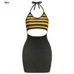 لباس خواب زنانه مدل زنبوری کد 5505-1004