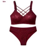 ست شورت و سوتین زنانه ماییلدا مدل گیپور هارنس دوبل فنردار کد 5664