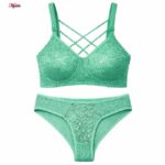 ست شورت و سوتین زنانه ماییلدا مدل گیپور هارنس دوبل فنردار کد 5664