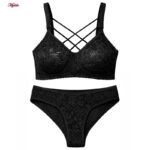 ست شورت و سوتین زنانه ماییلدا مدل گیپور هارنس دوبل فنردار کد 5664