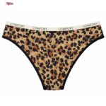 ست شورت و سوتین زنانه ماییلدا مدل لیزری هارنس دار بدون فنر نیم جک پلنگی کد 5669