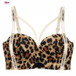 ست شورت و سوتین زنانه ماییلدا مدل لیزری هارنس دار بدون فنر نیم جک پلنگی کد 5669